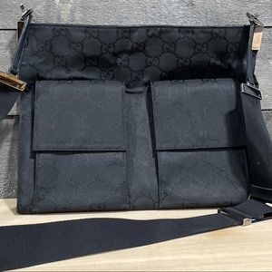 Gucci Black Techno Canvas Messenger Bag